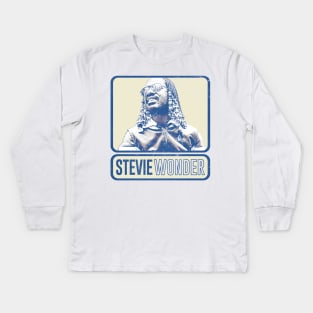 Stevie Wonder /// Faded Style Retro Fan Design Kids Long Sleeve T-Shirt